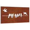 vidaXL Garden Wall Decoration 105x55 cm Corten Steel Bird Design
