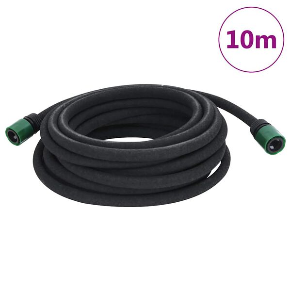 vidaXL Garden Soaker Hose Black 0.6" 10 m Rubber
