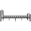 vidaXL Bed Frame without Mattress Black Metal 120x200 cm
