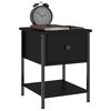 vidaXL Bedside Table Black 34x35.5x45 cm Engineered Wood