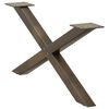 vidaXL Coffee Table Legs X-Shaped 2 pcs Natural Steel 70x(30-31) cm Steel