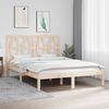 vidaXL Bed Frame without Mattress Solid Wood 140x200 cm (810017+818620)