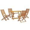 vidaXL Garden Dining Set 5 pcs Brown Solid Acacia Wood