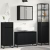 vidaXL Bathroom Furniture Set with Drawer Black Oak Engineered Wood