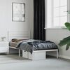 vidaXL Metal Bed Frame without Mattress with Headboard White 75x190cm