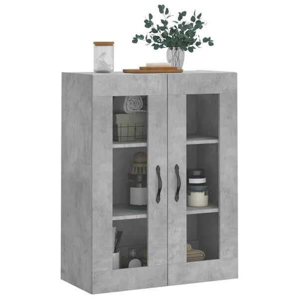 vidaXL Wall Mounted Cabinet Concrete Grey 69.5x34x90 cm Engineered Wood