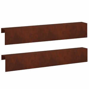 vidaXL Garden Cover Profile 2 pcs 100 x 10 x 15 cm Weathering Steel