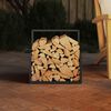 vidaXL Firewood Rack Black 40x40x40 cm Cold-rolled steel