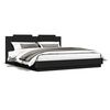 vidaXL Bed Frame without Mattress Black 200x200cm