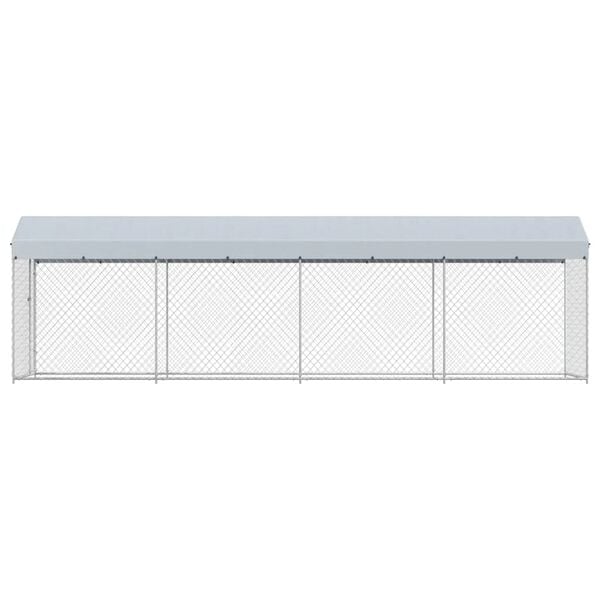 vidaXL Outdoor Dog Kennel with Roof 760x190x225 cm