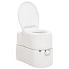 vidaXL Integrated Camping Toilet White 24+17 L HDPE&Enamel