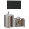 vidaXL 2 Piece TV Cabinet Set Grey Sonoma Engineered Wood