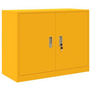 vidaXL Storage Cabinet Mustard Yellow 90 x 40 x 70 cm Steel