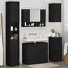 vidaXL Bathroom Furniture Set 5 pcs Black Engineered Wood and Metal