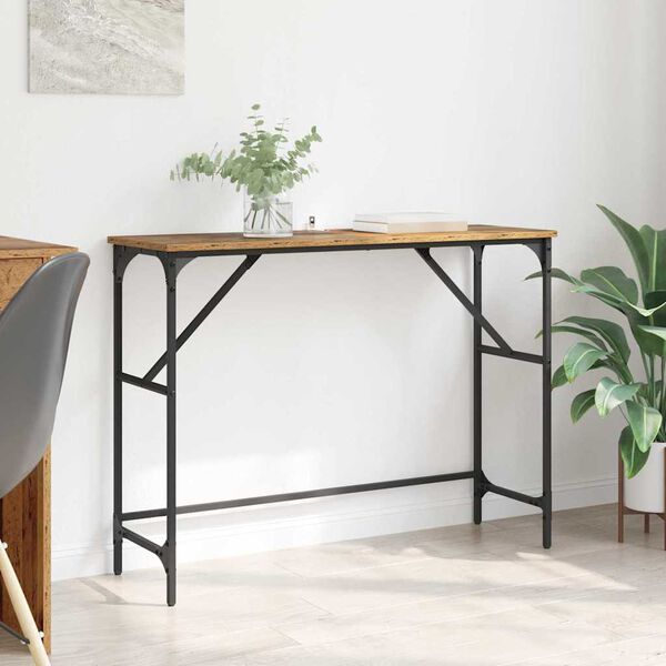 vidaXL Console Table Old Wood 100 x 32 x 75 cm Engineered Wood