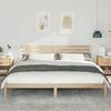 vidaXL Bed Frame with Headboard Brown 180 x 220 cm Solid Pine Wood