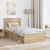 vidaXL Bed Frame with Headboard Sonoma 100 x 200 cm Engineered wood