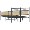 vidaXL Bed Frame without Mattress Sonoma Oak 120x190 cm Small Double Engineered Wood