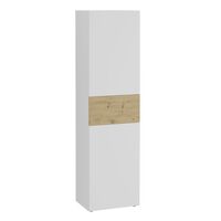 FMD Wardrobe with 2 Doors 54.5x41.7x199.1 cm White and Artisan Oak