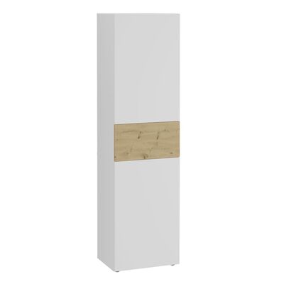 FMD Wardrobe with 2 Doors 54.5x41.7x199.1 cm White and Artisan Oak