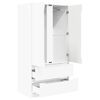 vidaXL Bathroom Cabinet with Door High Gloss White 79.5 x 49 x 156 cm