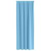 vidaXL Blackout Curtains with Rings 2 pcs Light Blue 225 x 140 cm