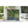 vidaXL Garden Planter 5 pcs LiGht Grey 120 x 120 x 143 cm Steel