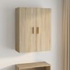 vidaXL Hanging Wall Cabinet Sonoma Oak 69.5x34x90 cm
