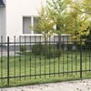 vidaXL Spike Fence Black 200 x 150 cm Powder-Coated Steel