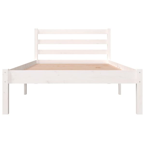 vidaXL Bed Frame without Mattress 90x190cm White Single