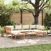 vidaXL Garden Sofa Set 4 pcs Brown and Cream
