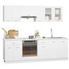vidaXL 8 Piece Kitchen Cabinet Set Lyon White Engineered Wood