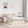 vidaXL Bed Frame with Headboard 160x200 cm Solid Wood Pine