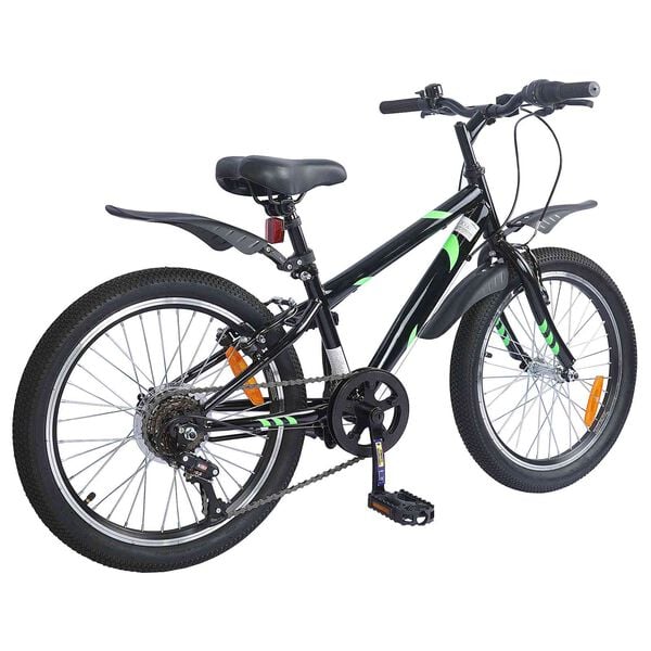 vidaXL Kids Bike 24'' 6-Speed for 8-12 Years Old Black