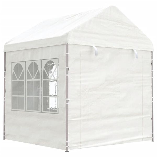 vidaXL Gazebo with Roof White 11.15x2.28x2.69 m Polyethylene