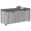 vidaXL Hall Bench with Cushion with Door Grey Sonoma 100 x 38 x 46 cm