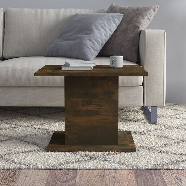 vidaXL Coffee Table Smoked Oak 55.5x55.5x40 cm Engineered Wood