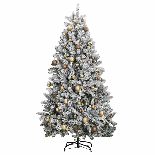 vidaXL Artificial Hinged Christmas Tree 300 LEDs & Ball Set 300 cm
