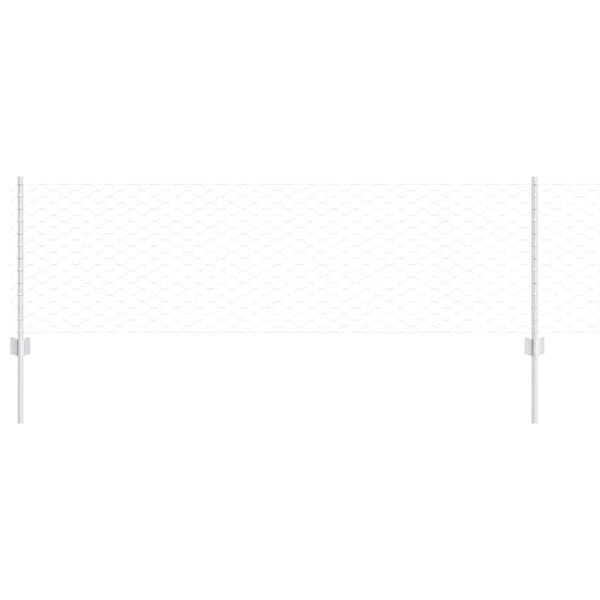 vidaXL Fence and Post Silver 0.6 x 25 m Steel