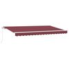 vidaXL Retractable Awning Manual Burgundy 400 x 200 cm Fabric