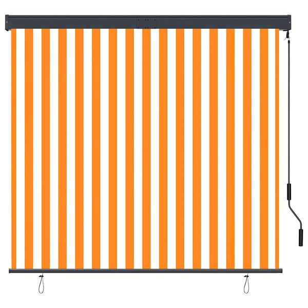 vidaXL Outdoor Roller Blind 160x250 cm White and Orange