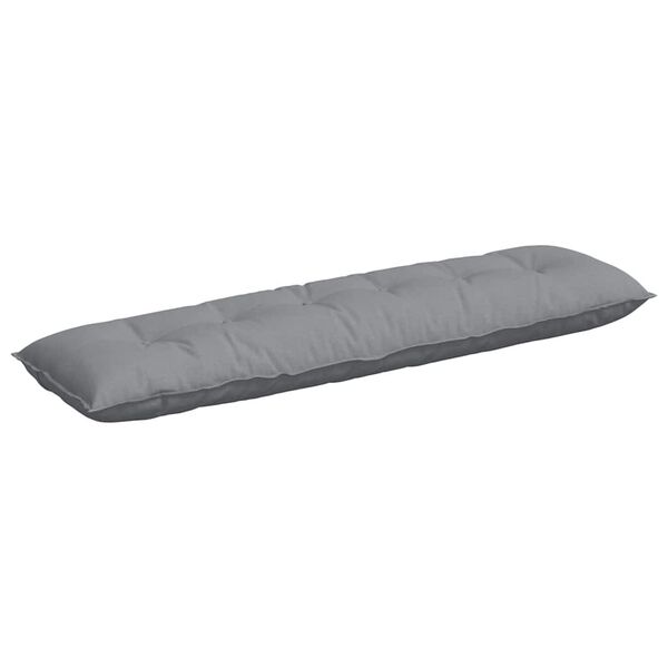 vidaXL Back Pillow Light Grey 180 x 19 x 50 cm Fabric
