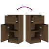 vidaXL Sideboard Brown Oak 30x30x70 cm Engineered Wood