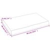 vidaXL Table Top 60x40x(2-6) cm Untreated Solid Wood Live Edge