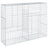 vidaXL Gabion Basket with Cover 200x50x150 cm Galvanised Iron