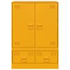 vidaXL Highboard Mustard Yellow 67x39x95 cm Steel