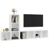 vidaXL 3 Piece TV Cabinet Set White Engineered Wood