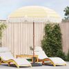 vidaXL Beach Parasol Yellow and White 205 x 205 x 210 cm