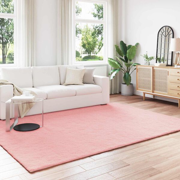 vidaXL Faux Rabbit Fur Rug Olite Pink 200 x 280 cm Polyester