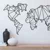 Homemania Wall Decoration World Map 120x72 cm Metal Black